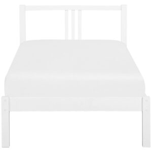 wohnli-moebel-suche-800001353790-1 BETT mit Lattenrost 90/200 cm Weiß Vannes Holz Beliani Möbel > Betten Weiß