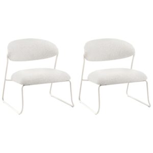 wohnli-moebel-suche-800001353850-1 SESSEL 2er-Set Cremeweiß Kolsva Textil Beliani Möbel > Sessel > Polstersessel Weiß