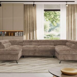 wohnli-moebel-suche-800001354237-1 WOHNLANDSCHAFT PABLO U Cord Braun Textil MKS Möbel > Sofas & Couches > Wohnlandschaften > Wohnlandschaften U-Form Braun