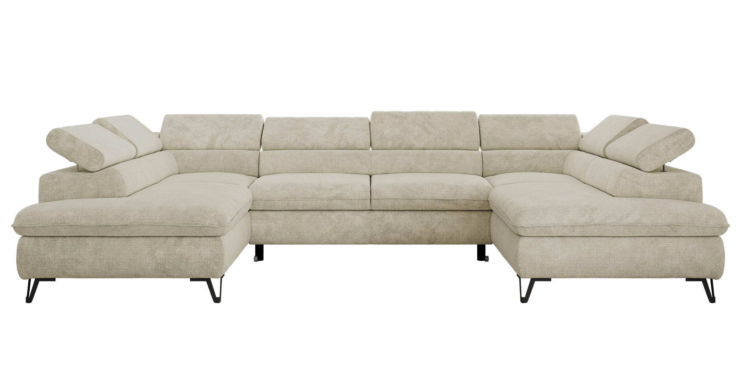 wohnli-moebel-suche-800001354314 Wohnli Möbelsuche - WOHNLANDSCHAFT PABLO U Schenille grob gewebt Creme