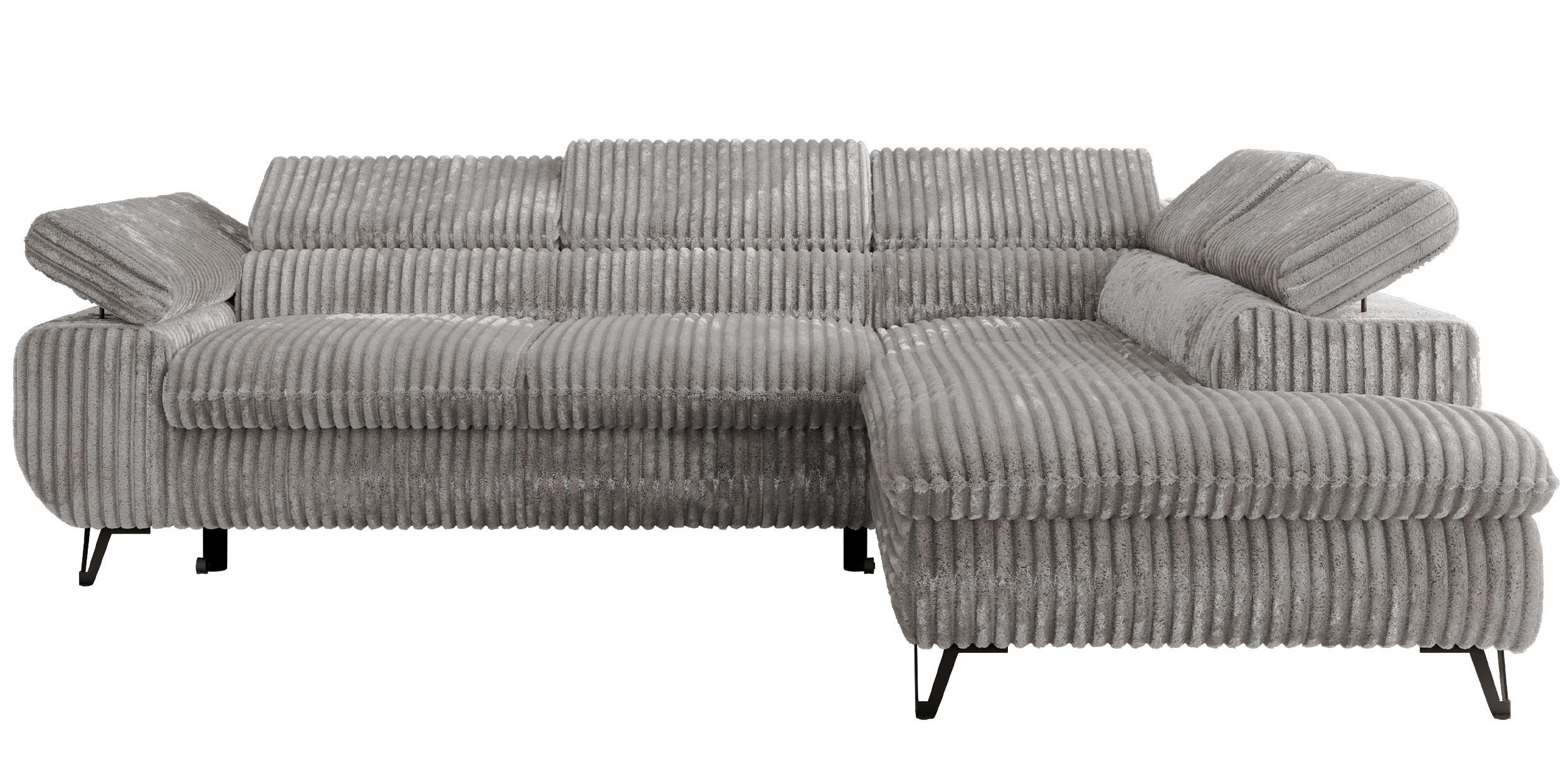 wohnli-moebel-suche-800001354336 Wohnli Möbelsuche - ECKSOFA PABLO L Hellgrau Cord - Rechts Seite mit T25 Topper