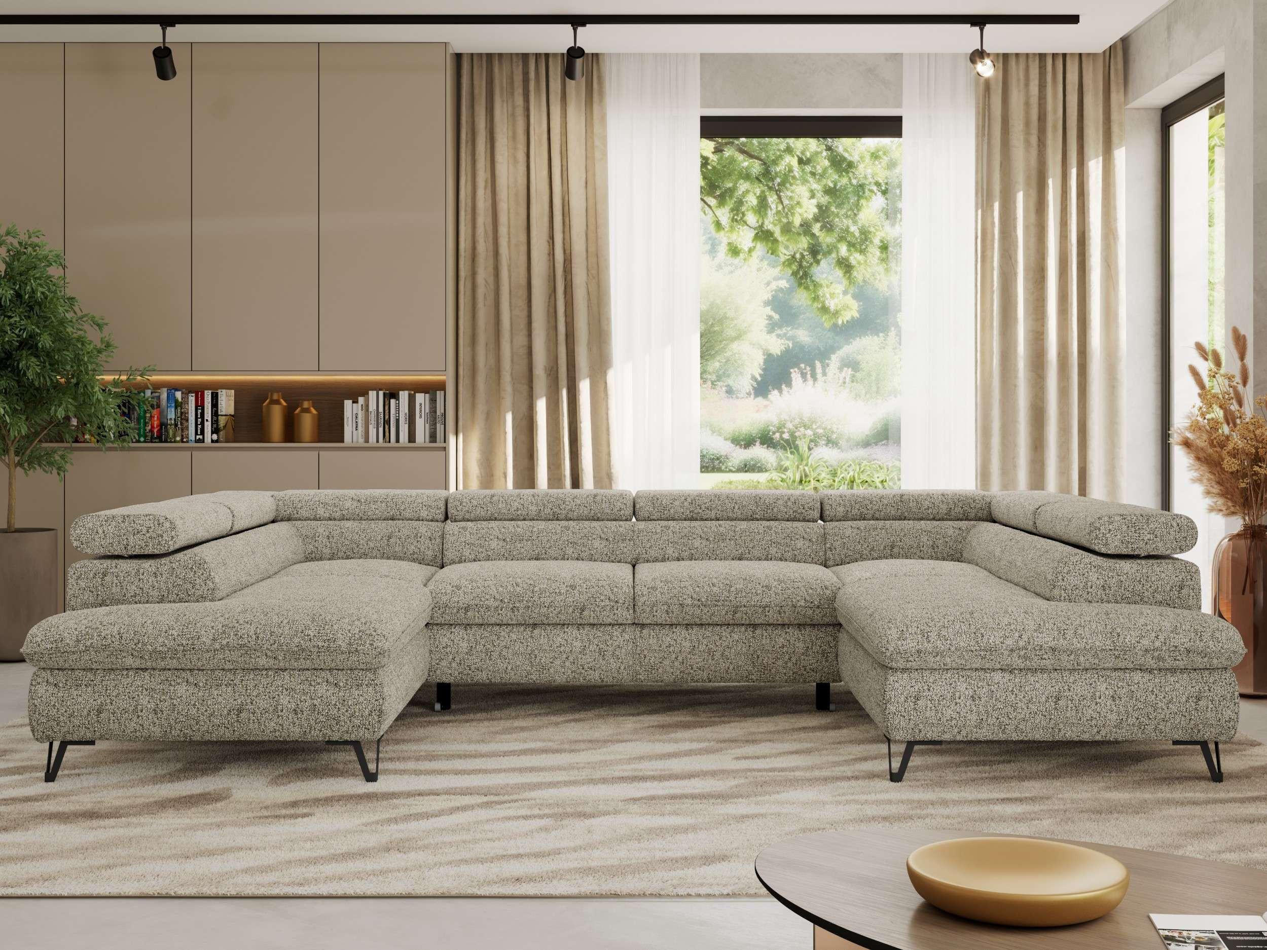 wohnli-moebel-suche-800001354347-1 WOHNLANDSCHAFT PABLO U Strukture Beige Textil MKS Möbel > Sofas & Couches > Wohnlandschaften > Wohnlandschaften U-Form Beige