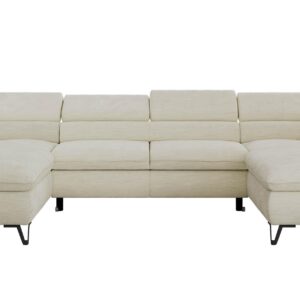 wohnli-moebel-suche-800001354370 Wohnli Möbelsuche - WOHNLANDSCHAFT PABLO U Schenille glatt Creme mit Topper Visco