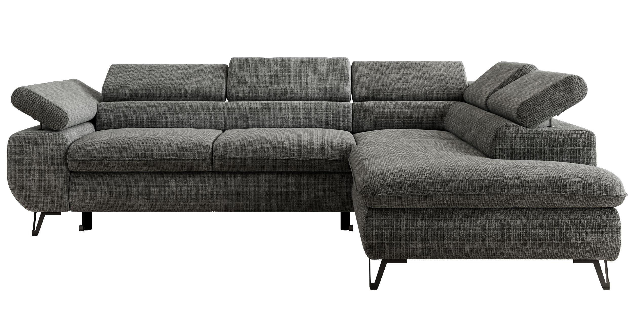 wohnli-moebel-suche-800001354503 Wohnli Möbelsuche - ECKSOFA PABLO L Grau Schenille grob gewebt - Rechts Seite