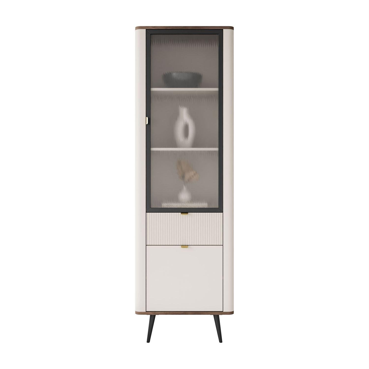 wohnli-moebel-suche-800001356636 Wohnli Möbelsuche - VITRINE schmal AUTUMN 1D1S1W mit Schublade