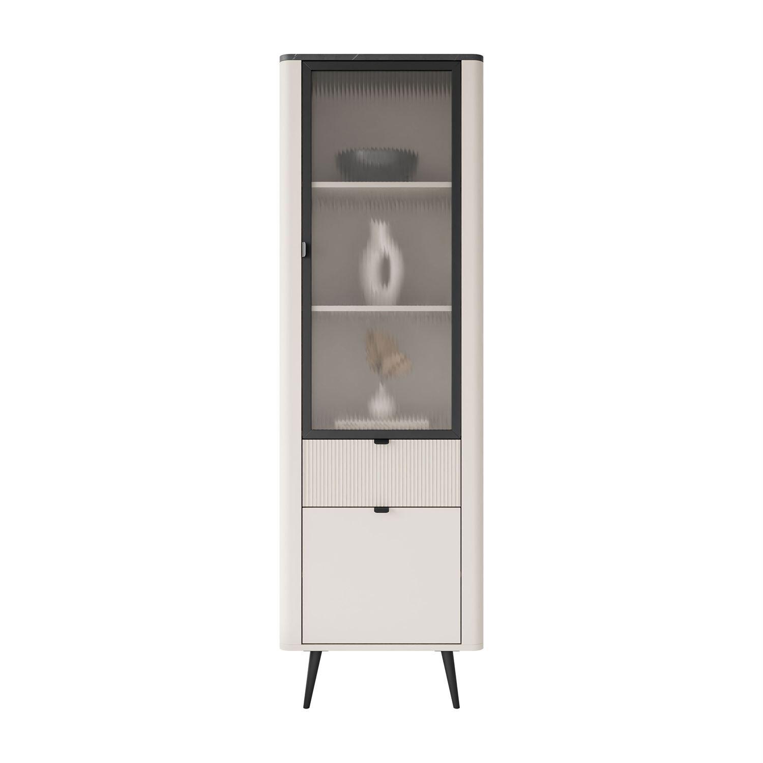 wohnli-moebel-suche-800001356637 Wohnli Möbelsuche - VITRINE schmal AUTUMN 1D1S1W mit Schublade