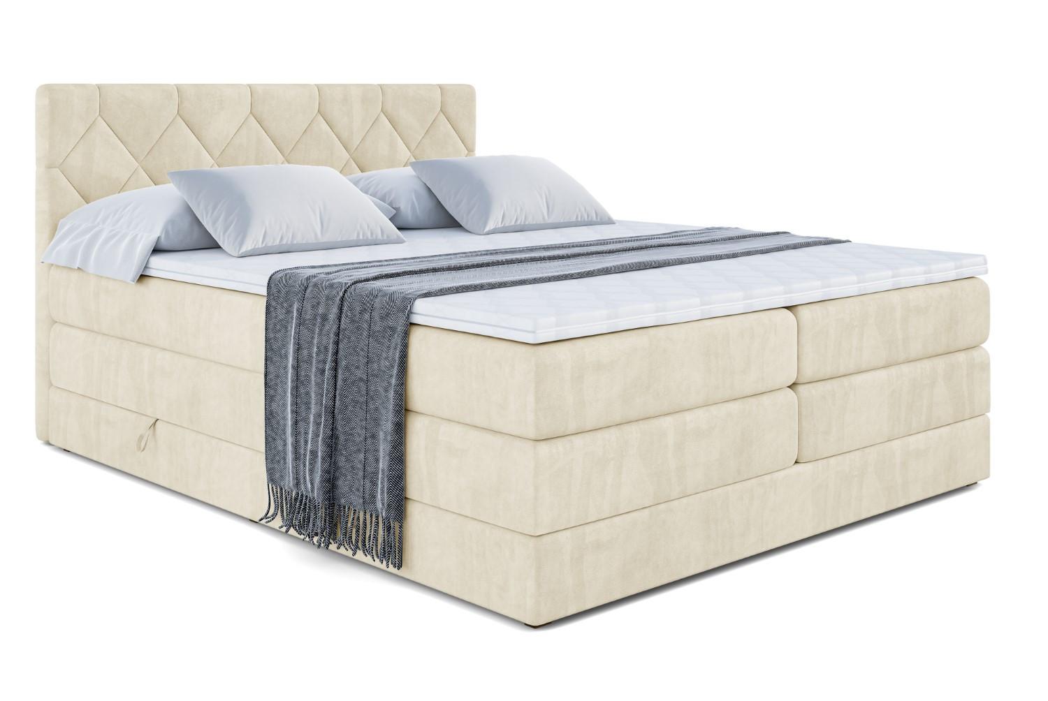 Wohnli Möbelsuche - BOXSPRINGBETT CATOR KING - 200x200 - H3/H4 - Beige