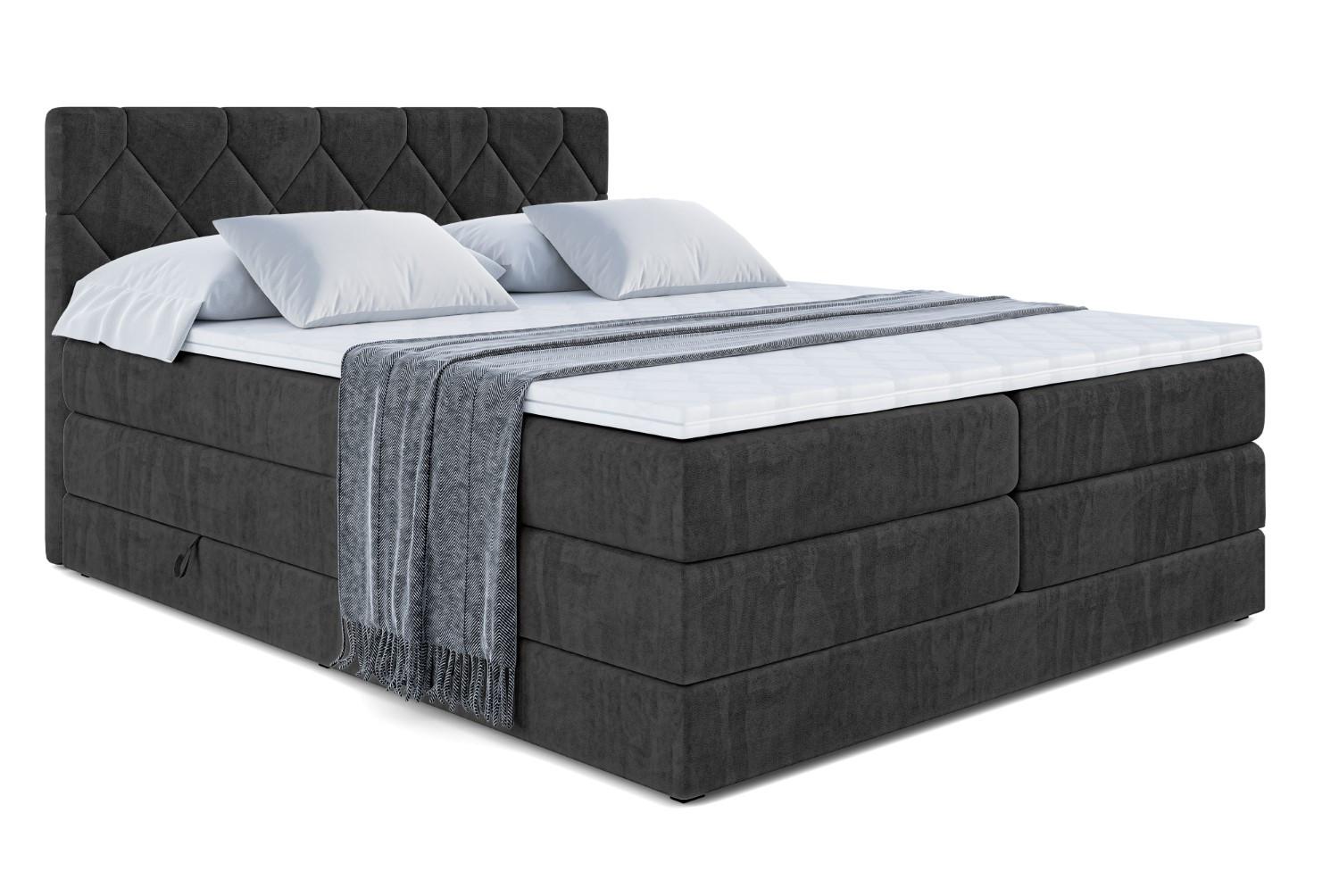 wohnli-moebel-suche-800001356890 Wohnli Möbelsuche - BOXSPRINGBETT CATOR KING - 200x200 - H3/H4 - Schwarz