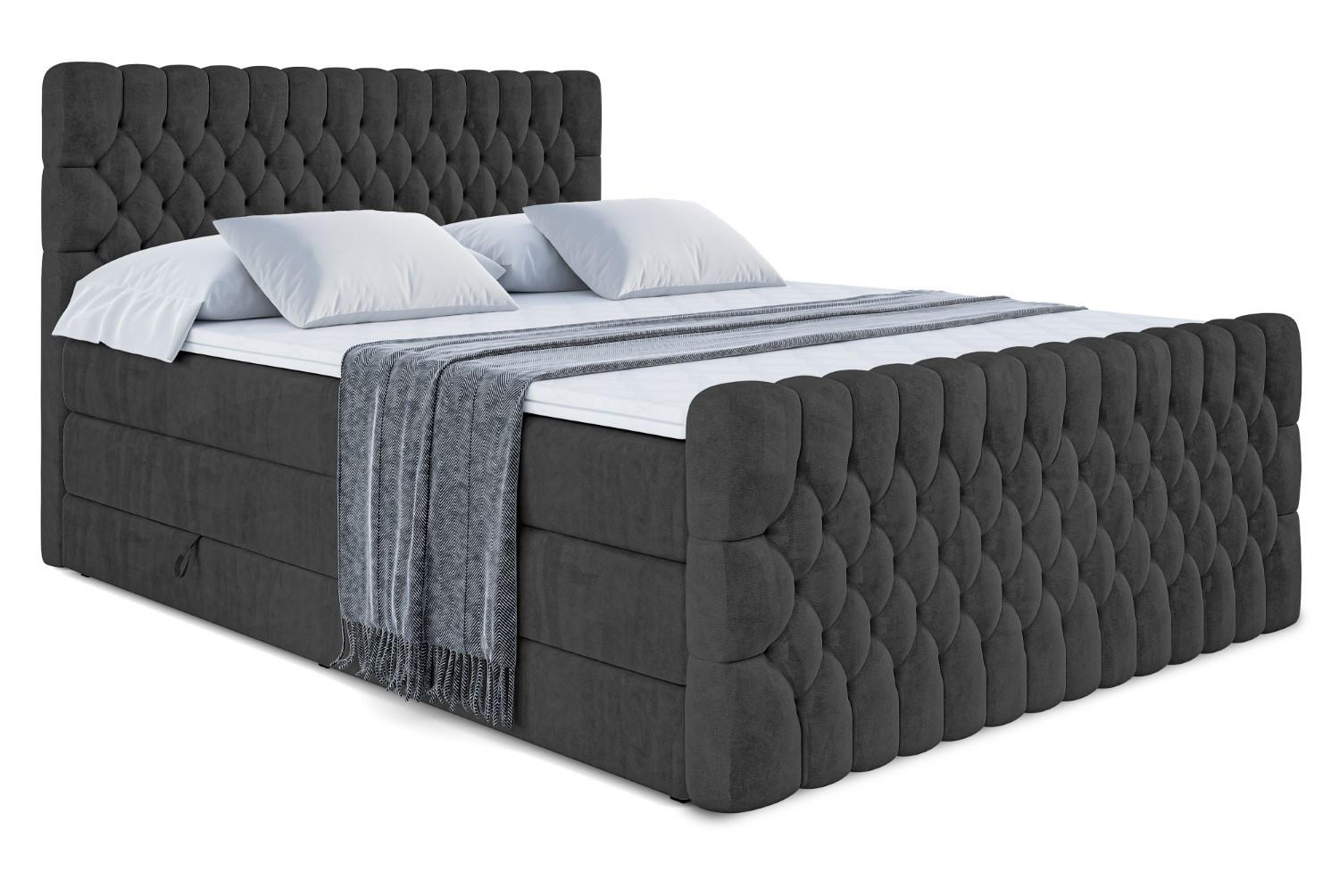 Wohnli Möbelsuche - BOXSPRINGBETT SERENE-Z KING - 200 x 200 - H3/H4 - Schwarz