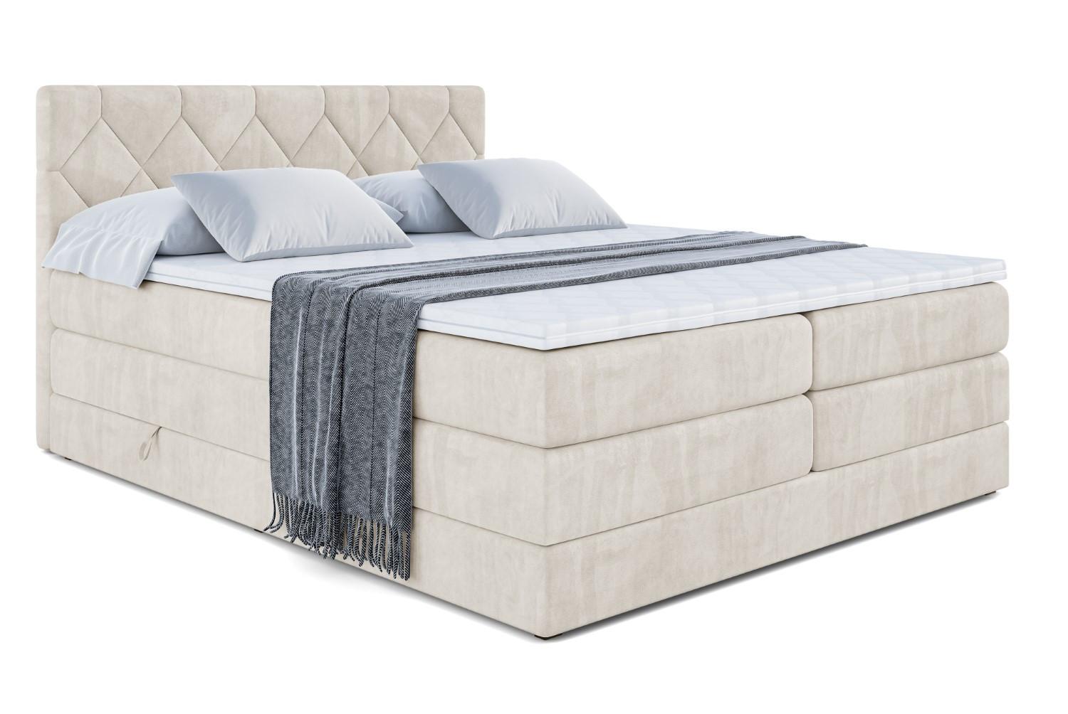 Wohnli Möbelsuche - BOXSPRINGBETT CATOR KING - 180x200 - H3/H4 - Creme