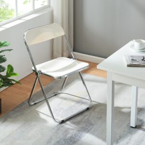 KLAPPSTUHL-SET Pornainen 4 TLG. Metall, Kunststoff [en.casa] Möbel > Stühle > Klappstühle Weiß