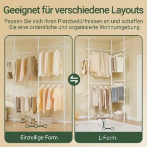 wohnli-moebel-suche-800001359841-1 TELESKOP-KLEIDERSTÄNDER Weiß Kunststoff SoBuy Garderoben > Kleiderständer Weiß