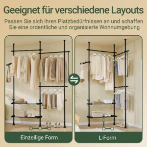 wohnli-moebel-suche-800001359842-1 TELESKOP-KLEIDERSTÄNDER Schwarz Kunststoff SoBuy Garderoben > Kleiderständer Schwarz