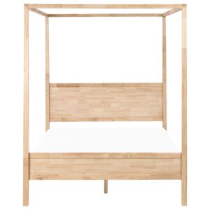 wohnli-moebel-suche-800001360686-1 HIMMELBETT 160/200 cm Hellbraun Hauterives Holz Beliani Möbel > Betten Braun