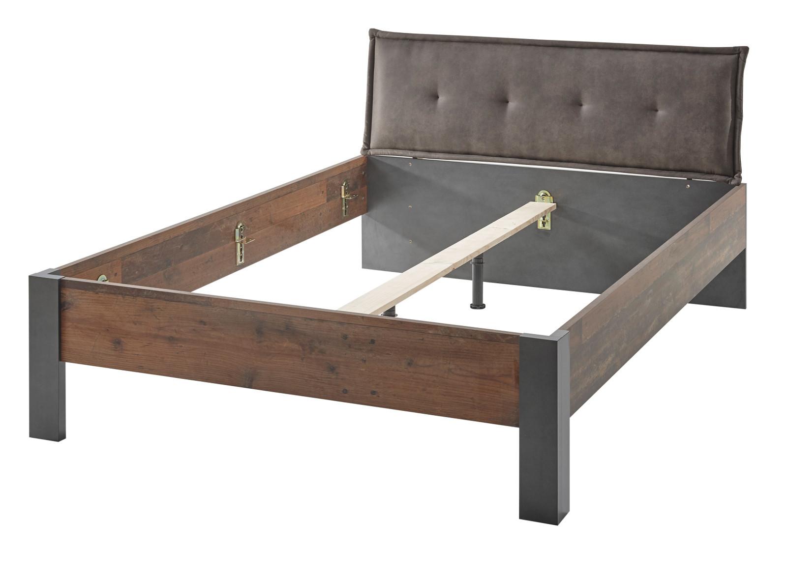 Wohnli Möbelsuche - BETT Old Used Wood Shabby Design mit grau