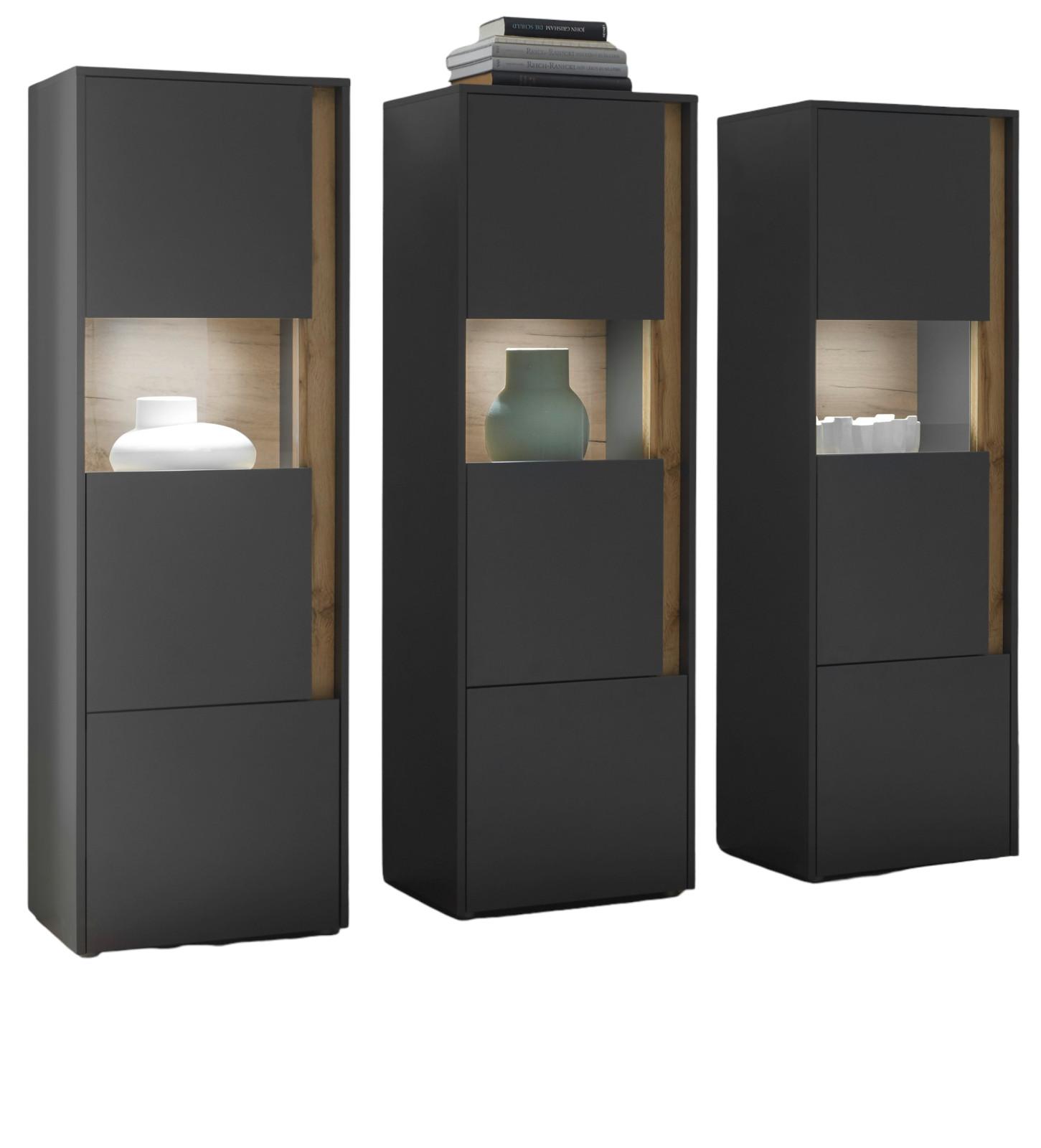 wohnli-moebel-suche-800001361564 Wohnli Möbelsuche - VITRINEN-SET 3-teilig grau matt