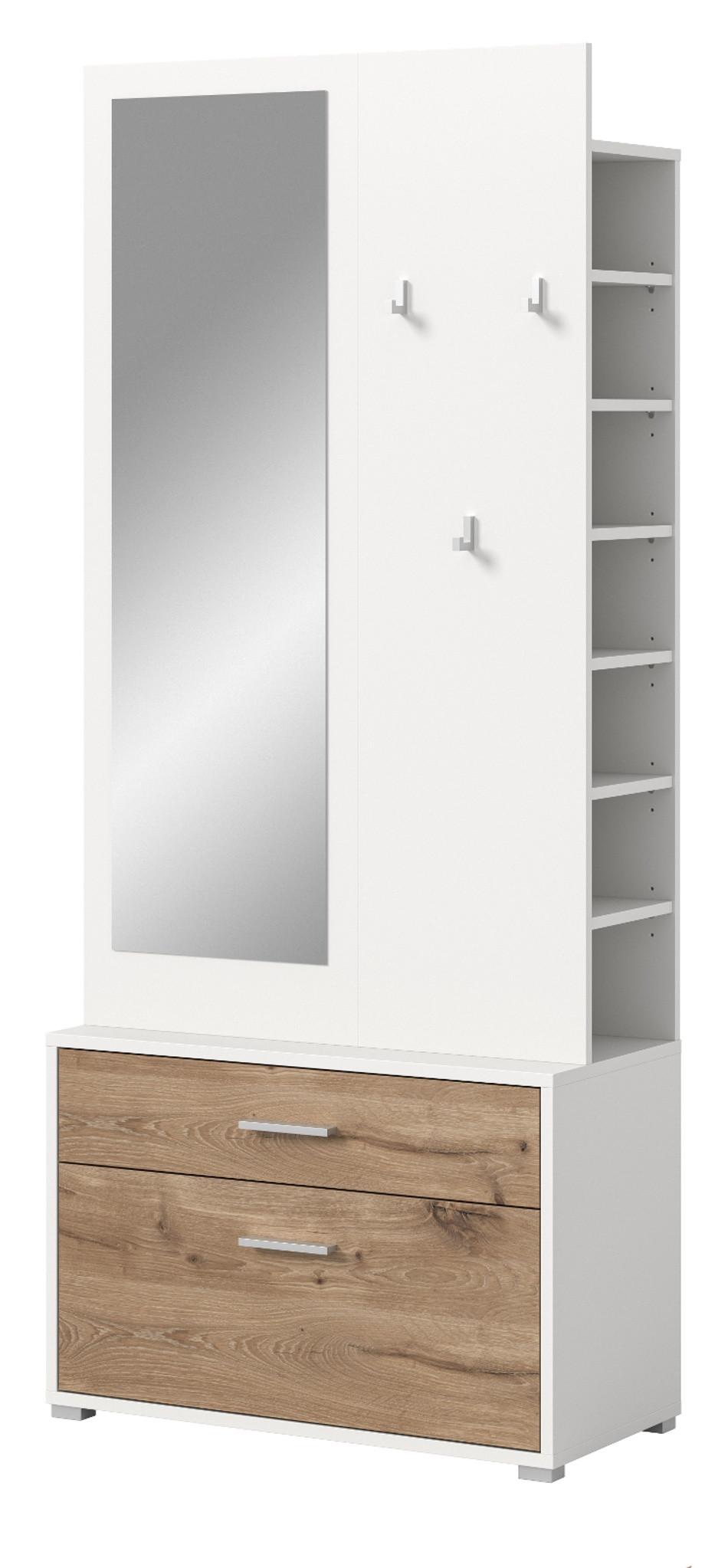 Wohnli Möbelsuche - KOMPAKTGARDEROBE weiß