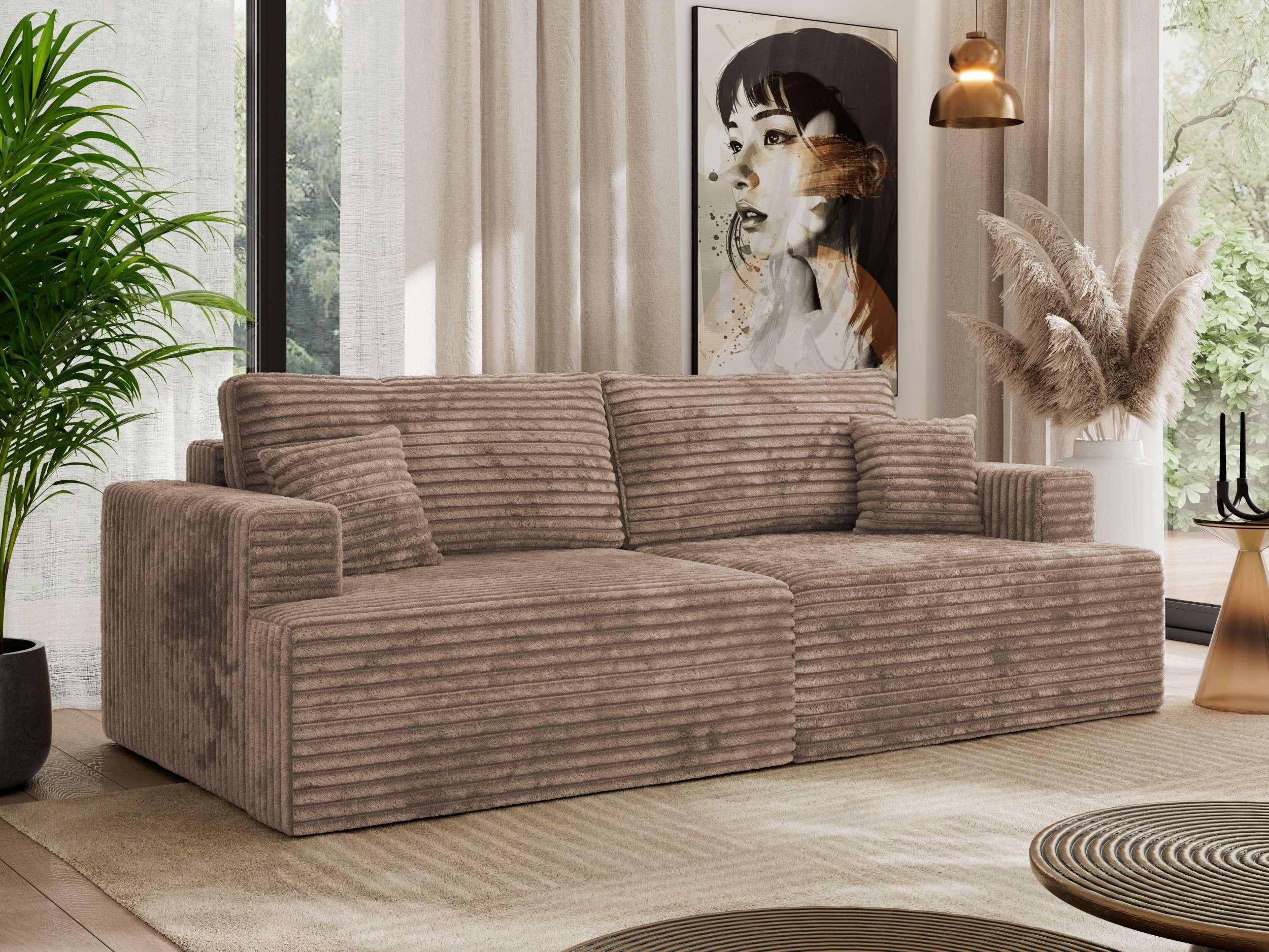 4-SITZER SOFA VIRELLA Braun Cord Textil MKS Möbel > Sofas & Couches > Sofas Braun
