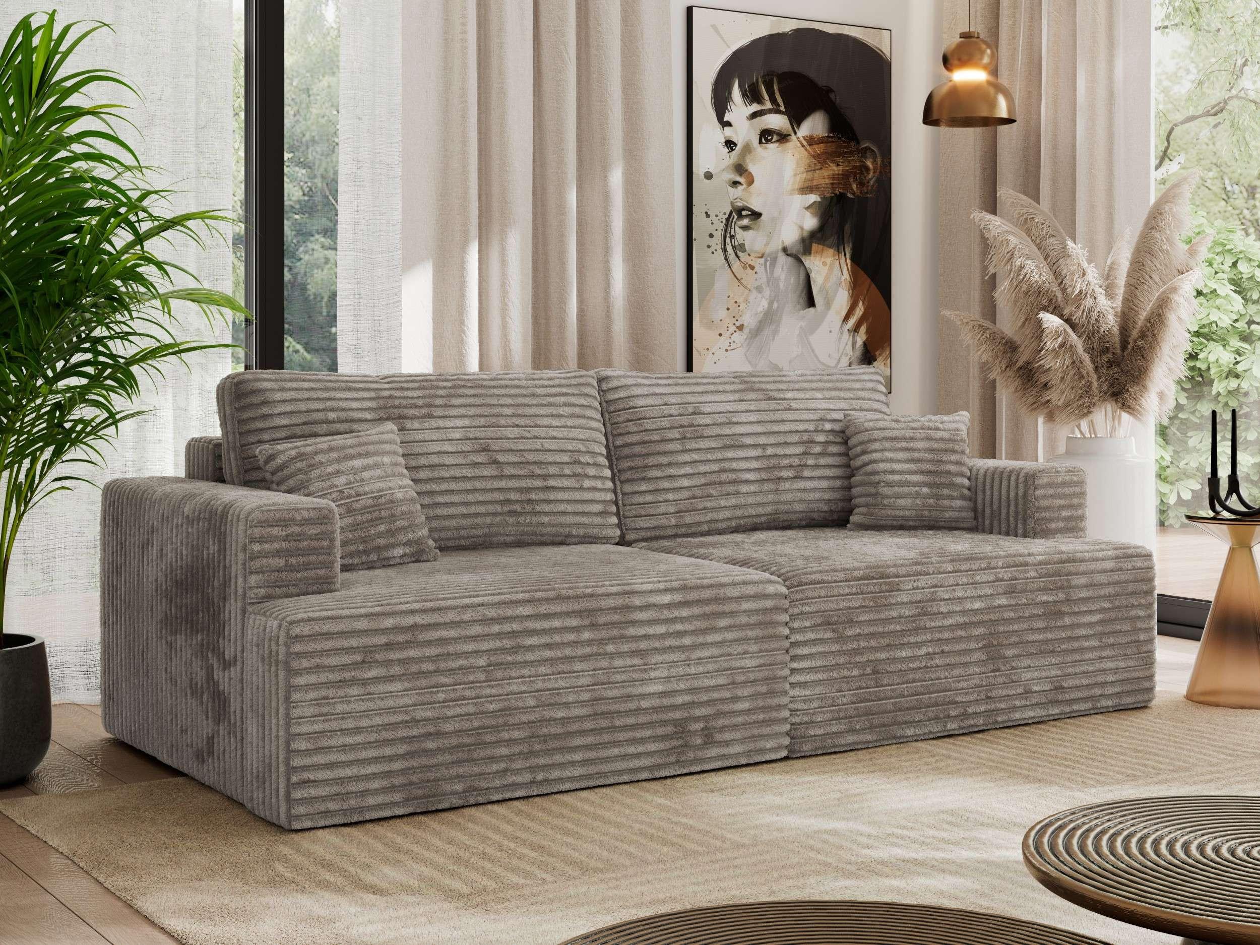 4-SITZER SOFA VIRELLA Grau Cord Textil MKS Möbel > Sofas & Couches > Sofas Grau