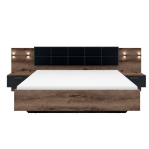 wohnli-moebel-suche-800001365367-1 BOXBETT 180/200 Romane Holz und Schwarz Holzwerkstoff Petits-meubles Möbel > Betten > Boxspringbetten Schwarz