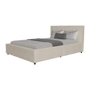 Wohnli Möbelsuche - POLSTERBETT Salerno Cord beige 140x200 cm