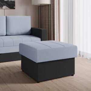 POLSTERHOCKER Calabrini Textil MIRJAN24 Möbel > Sessel > Hocker Schwarz