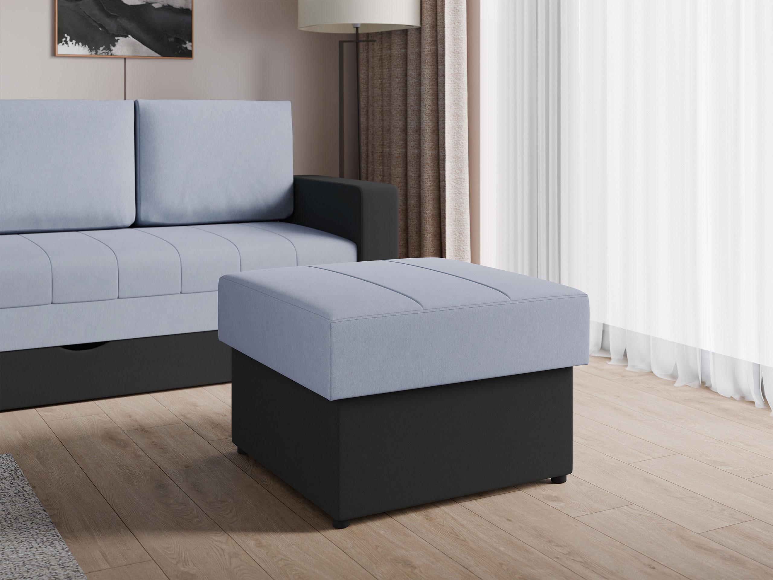 POLSTERHOCKER Calabrini Textil MIRJAN24 Möbel > Sessel > Hocker Schwarz