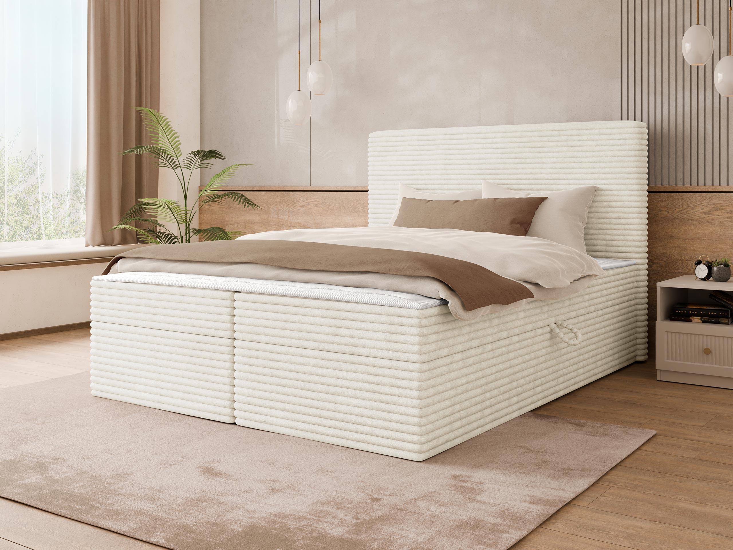 BOXBETT Wokio - H3 Textil MIRJAN24 Möbel > Betten > Boxspringbetten Braun