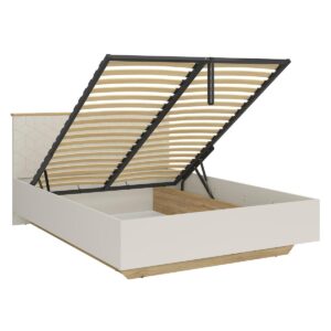 Wohnli Möbelsuche - BOXBETT 160/200 Naya Kaschmir und Eichenholz-Optik