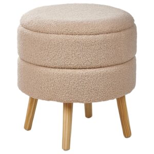 wohnli-moebel-suche-800001380617-1 HOCKER Beige Okaton Textil Beliani Möbel > Sessel > Hocker Beige