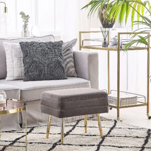 TRUHENBANK Grau Odessa Textil Beliani Möbel > Sessel > Hocker Grau