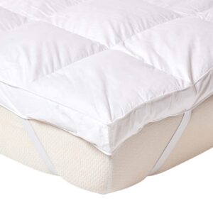 MATRATZENTOPPER 180/200 cm mit Federfüllung Textil Homescapes Möbel > Matratzen > Topper Weiß