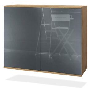 Wohnli Möbelsuche - KOMMODE Skadu Grau Hochglanz