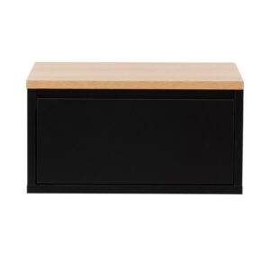 wohnli-moebel-suche-800001387305-1 NACHTTISCH schwebende Desi Schwarz/Eiche Holzwerkstoff VS Venta-stock Möbel > Kommoden & Schubladenschränke > Nachttische Schwarz