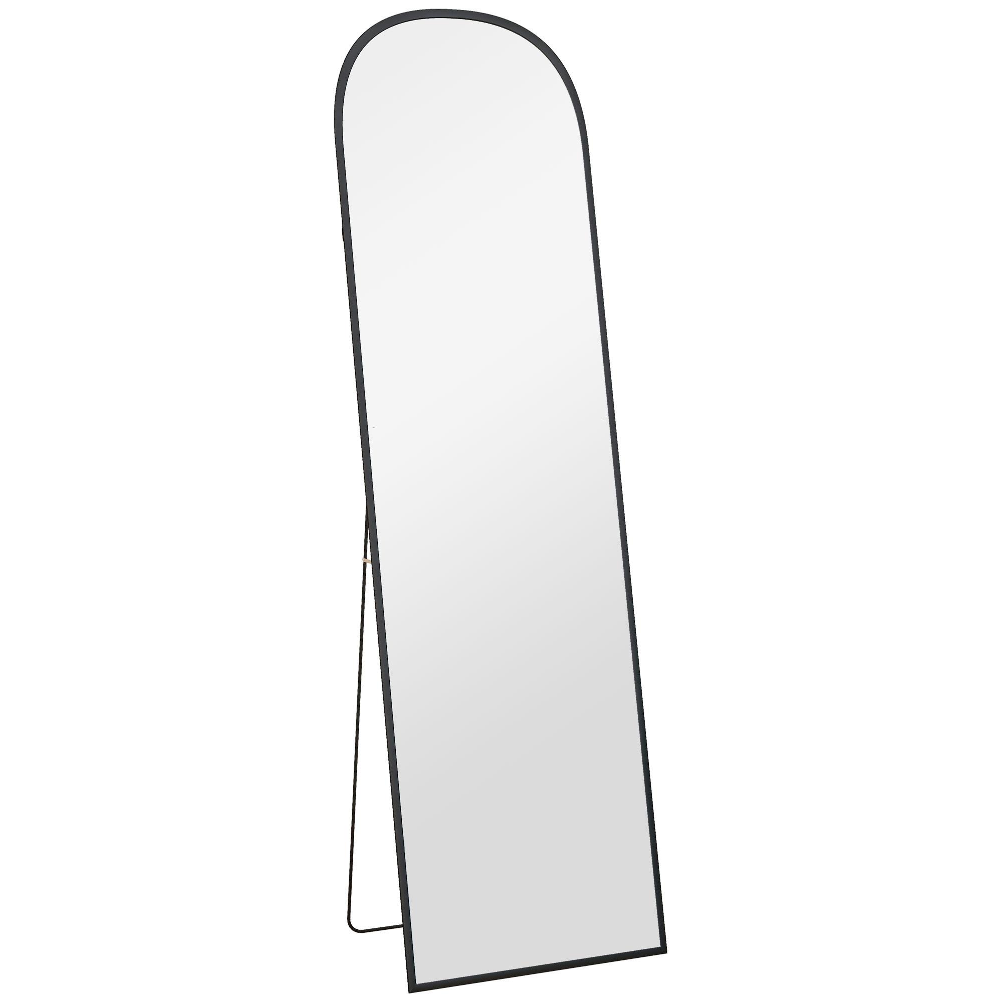 Wohnli Möbelsuche - GANZKÖRPERSPIEGEL Aluminiumlegierung Hartglas Schwarz