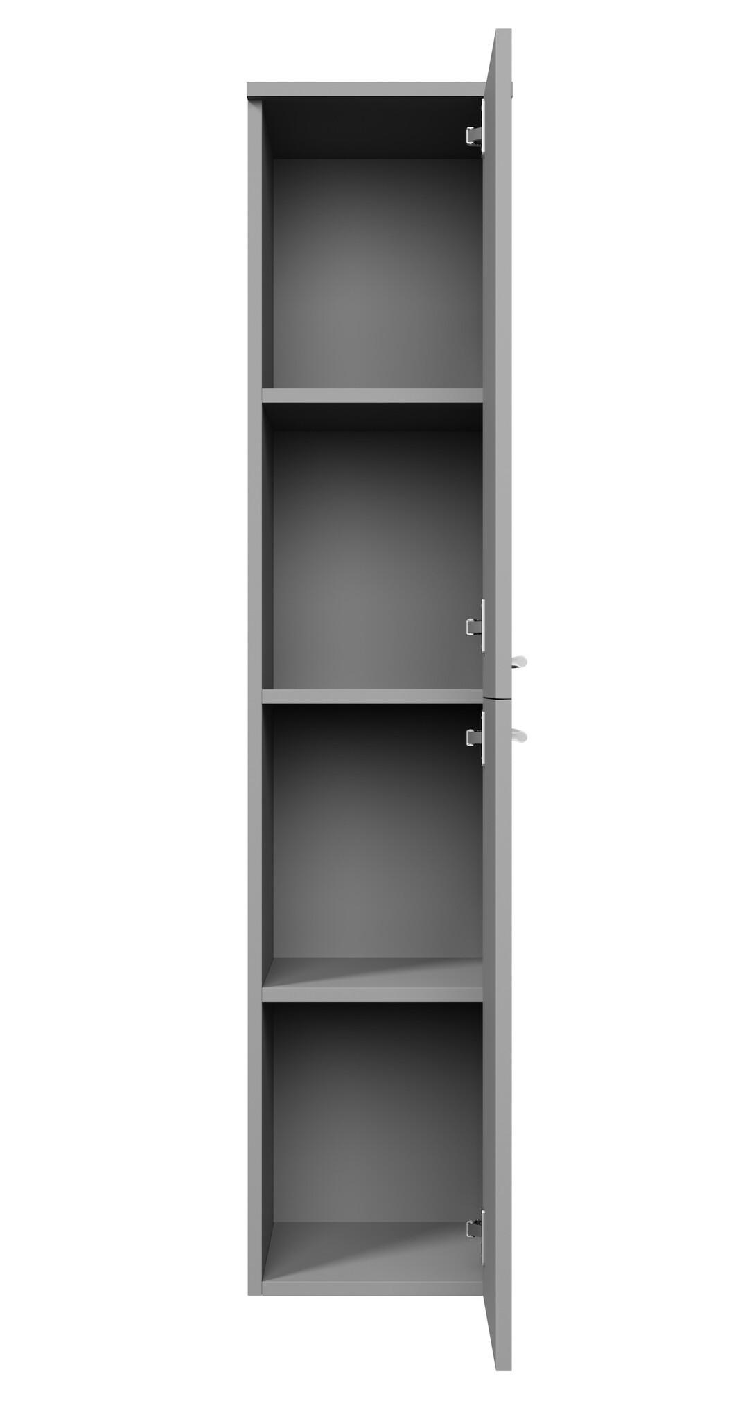 wohnli-moebel-suche-800001389887-1 BADEZIMMERSCHRANK Saturnus mit 2 Türen Grau Matt - 35 x 35 x 130 cm Holz Badplaats Möbel > Schränke > Badezimmerschränke Grau