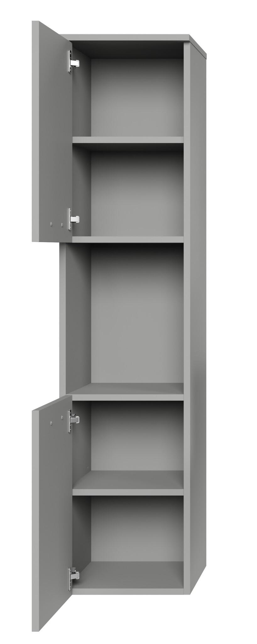 wohnli-moebel-suche-800001389888-1 BADEZIMMERSCHRANK Montreal mit 2 Türen Grau Matt - 30 x 30 x 130 cm Holz Badplaats Möbel > Schränke > Badezimmerschränke Grau