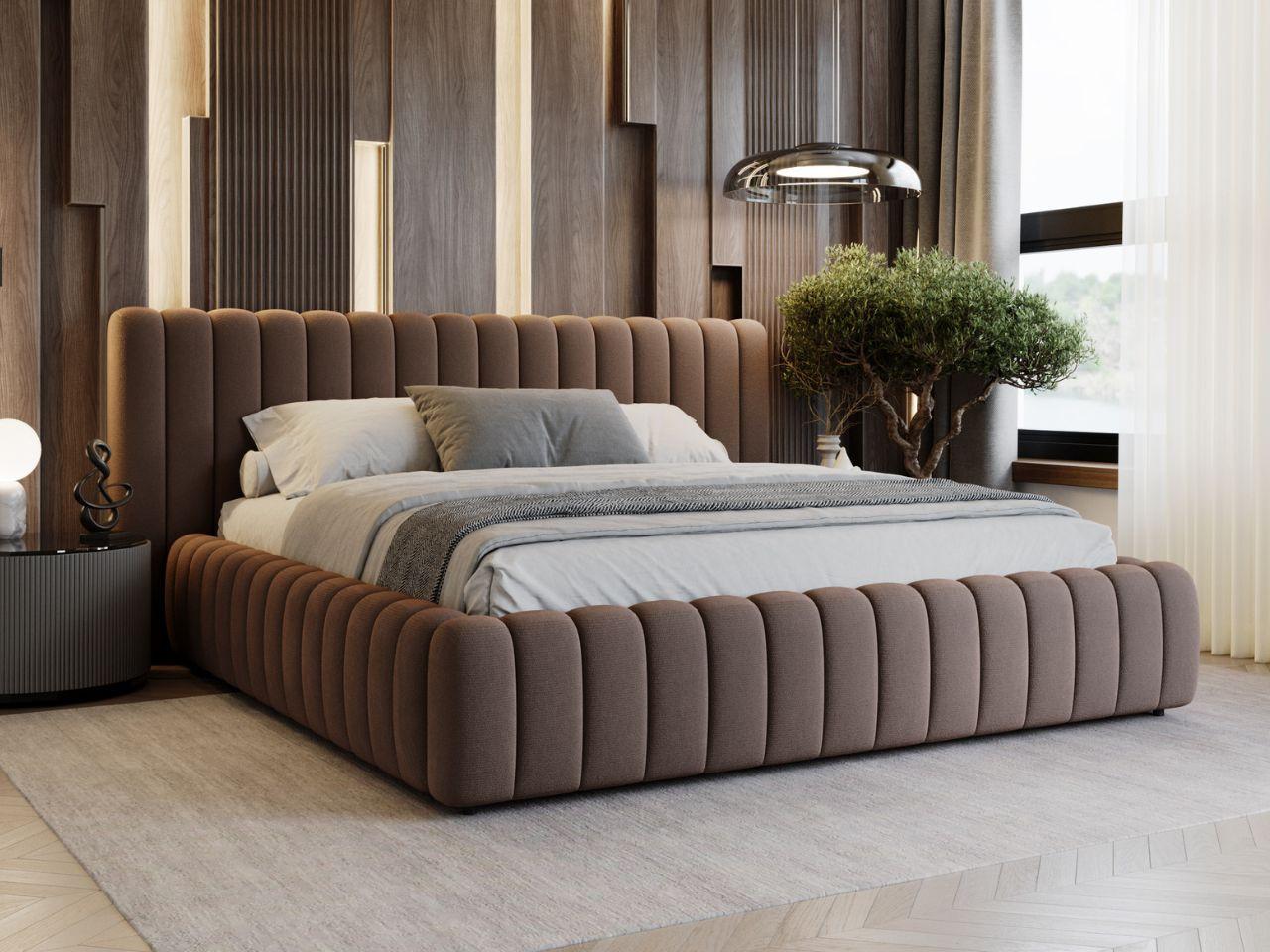wohnli-moebel-suche-800001392526-1 POLSTERBETT Bliss 200x200 Braun Textil Graingold Möbel > Betten > Polsterbetten Braun