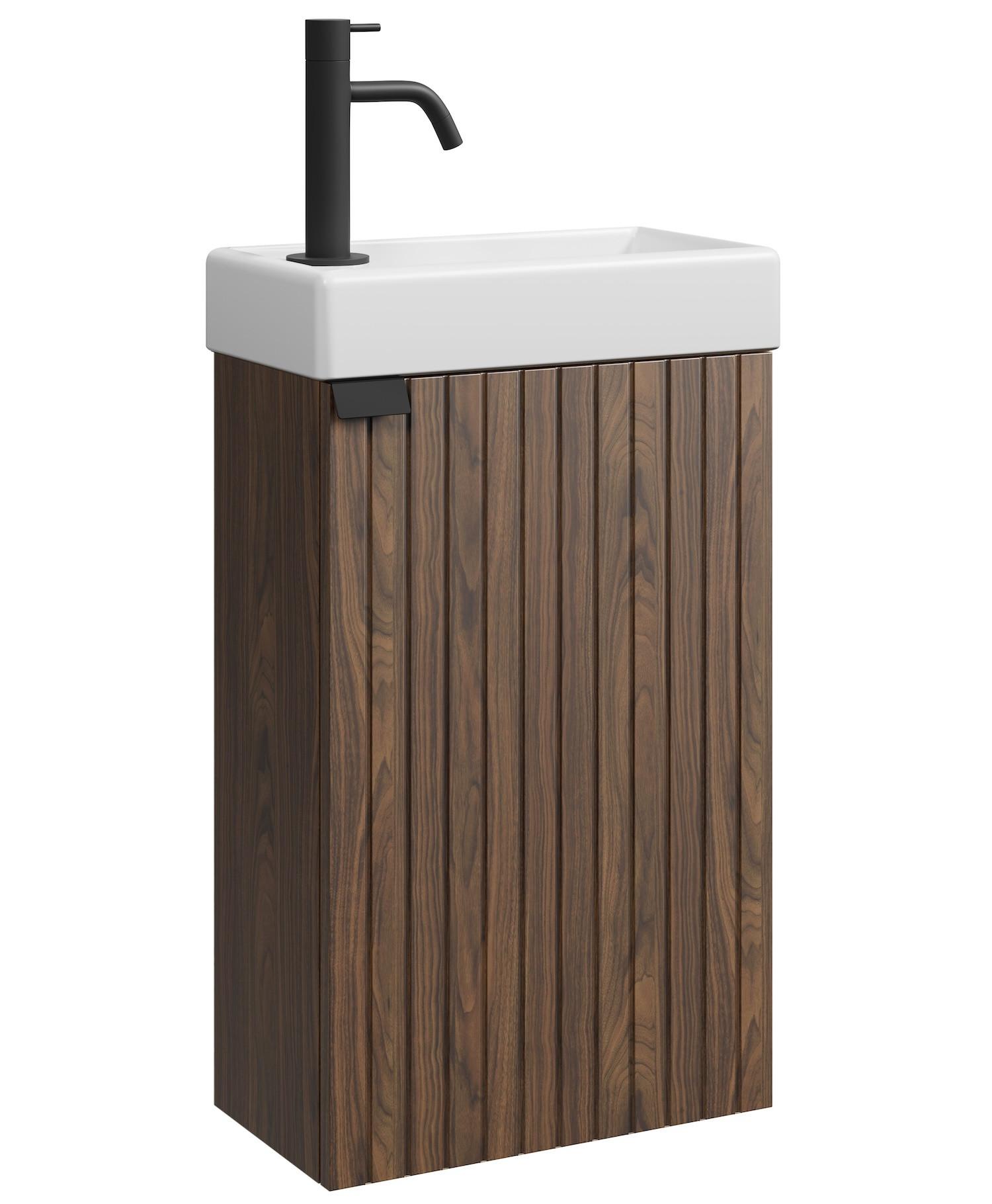 wohnli-moebel-suche-800001394703 Wohnli Möbelsuche - GÄSTE-WC-MÖBELSET Bosco 2 Teile Walnuss Braun - 40 x 22 x 68 cm