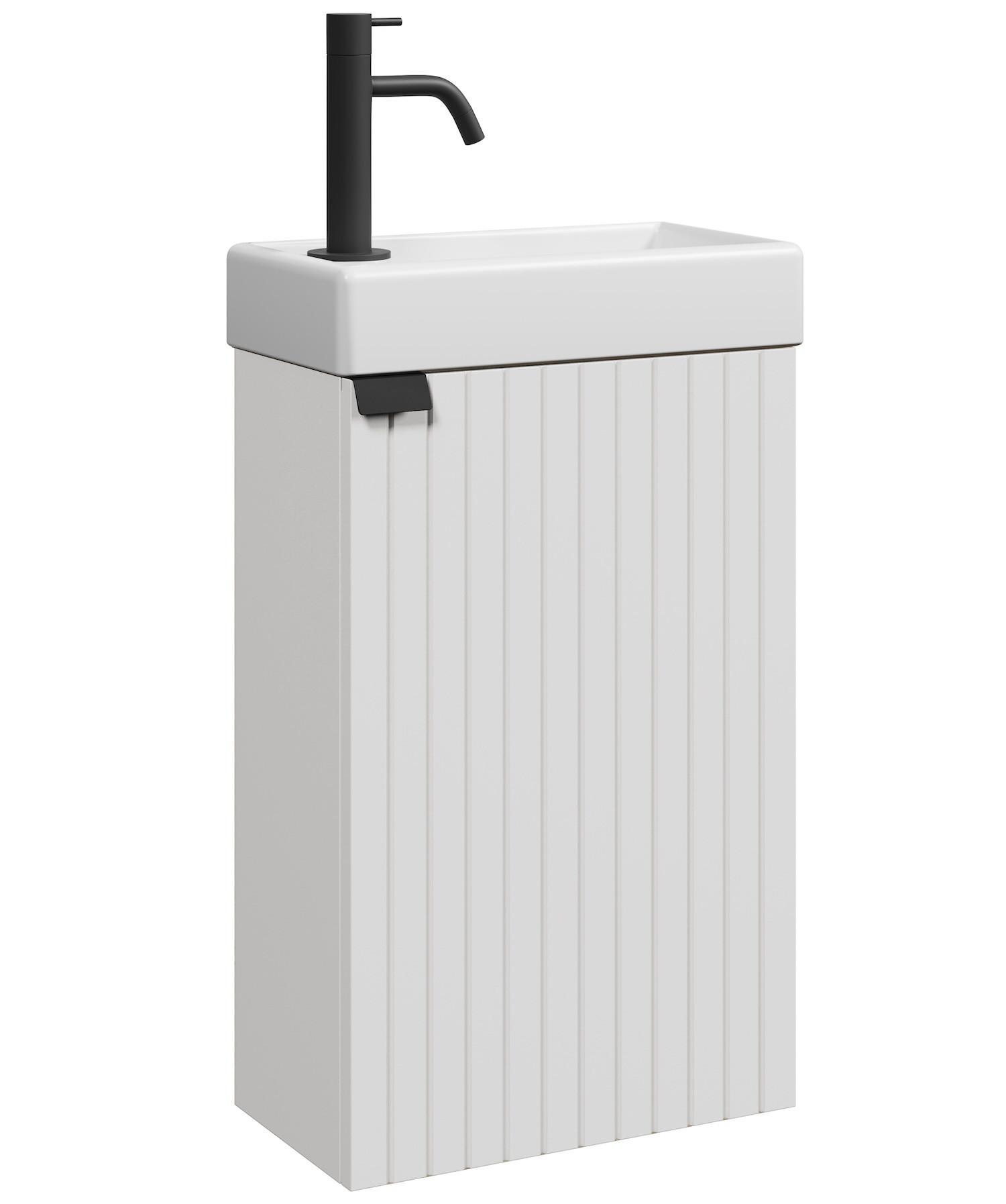 wohnli-moebel-suche-800001394710 Wohnli Möbelsuche - GÄSTE-WC-MÖBELSET Bosco 2 Teile Weiß Matt - 40 x 22 x 68 cm