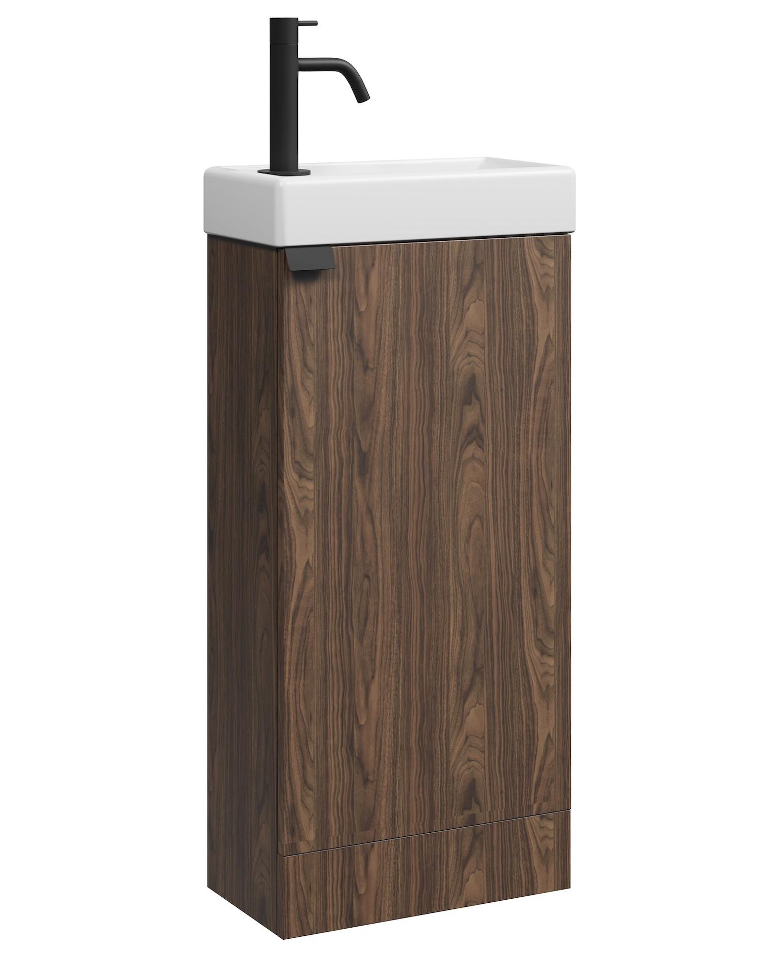 wohnli-moebel-suche-800001394713 Wohnli Möbelsuche - GÄSTE-WC-MÖBELSET Orion 2 Teile Walnuss Braun - 40 x 22 x 88 cm