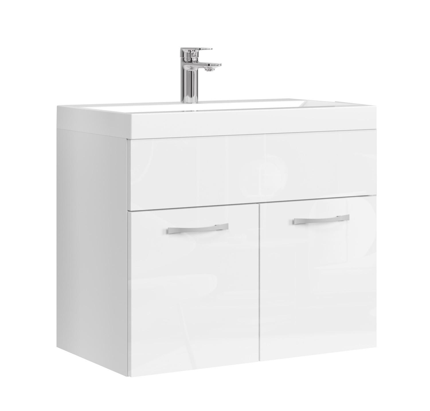 wohnli-moebel-suche-800001399540 Wohnli Möbelsuche - BADMÖBEL-SET Montreal 2 Teile Weiß Hochglanz - 60 x 35 x 51 cm