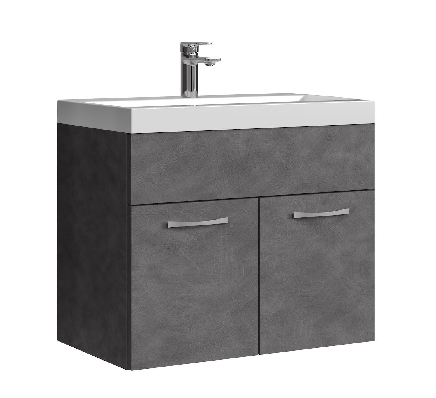wohnli-moebel-suche-800001399541 Wohnli Möbelsuche - BADMÖBEL-SET Montreal 2 Teile Dunkel Grau - 60 x 35 x 51 cm
