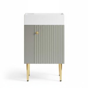 wohnli-moebel-suche-800001402777-1 WASCHTISCHKOMBI Hellgrau mit Keramikbecken Holzwerkstoff Urban Meuble Möbel > Schränke > Badezimmerschränke > Waschbeckenunterschränke Grau