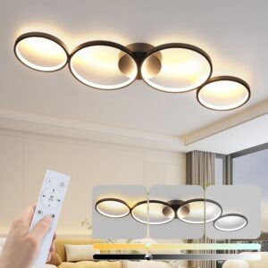 wohnli-moebel-suche-800001403141-1 LED-DECKENLEUCHTE Tannwacht 35.5/5.8/100.0 cm Deckenlampe Metall ZMH Lampen & Leuchten > LED-Leuchten > LED-Deckenleuchten Schwarz