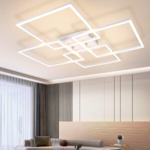 LED-DECKENLEUCHTE Wolkenbruch 72.4/7.3/72.4 cm Deckenlampe Metall ZMH Lampen & Leuchten > LED-Leuchten > LED-Deckenleuchten Weiß