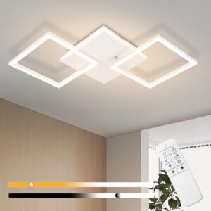 wohnli-moebel-suche-800001403172-1 LED-DECKENLEUCHTE Eisenort 62.8/7.4/29.5 cm Deckenlampe Metall ZMH Lampen & Leuchten > LED-Leuchten > LED-Deckenleuchten Weiß