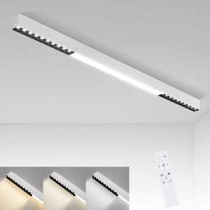 wohnli-moebel-suche-800001403251-1 LED-DECKENLEUCHTE Ritter 107/3.5/5.5 cm Deckenlampe Metall ZMH Lampen & Leuchten > LED-Leuchten > LED-Deckenleuchten Weiß