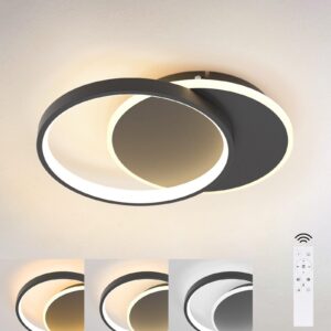 wohnli-moebel-suche-800001403303-1 LED-DECKENLEUCHTE Dornschlag 40.0/6.0/30.0 cm Deckenlampe Metall ZMH Lampen & Leuchten > LED-Leuchten > LED-Deckenleuchten Schwarz