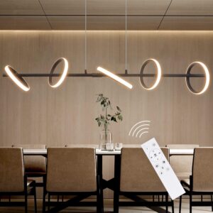 wohnli-moebel-suche-800001403307-1 LED-HÄNGELEUCHTE Sonnwein 106/19/150 cm Metall ZMH Lampen & Leuchten > LED-Leuchten Schwarz